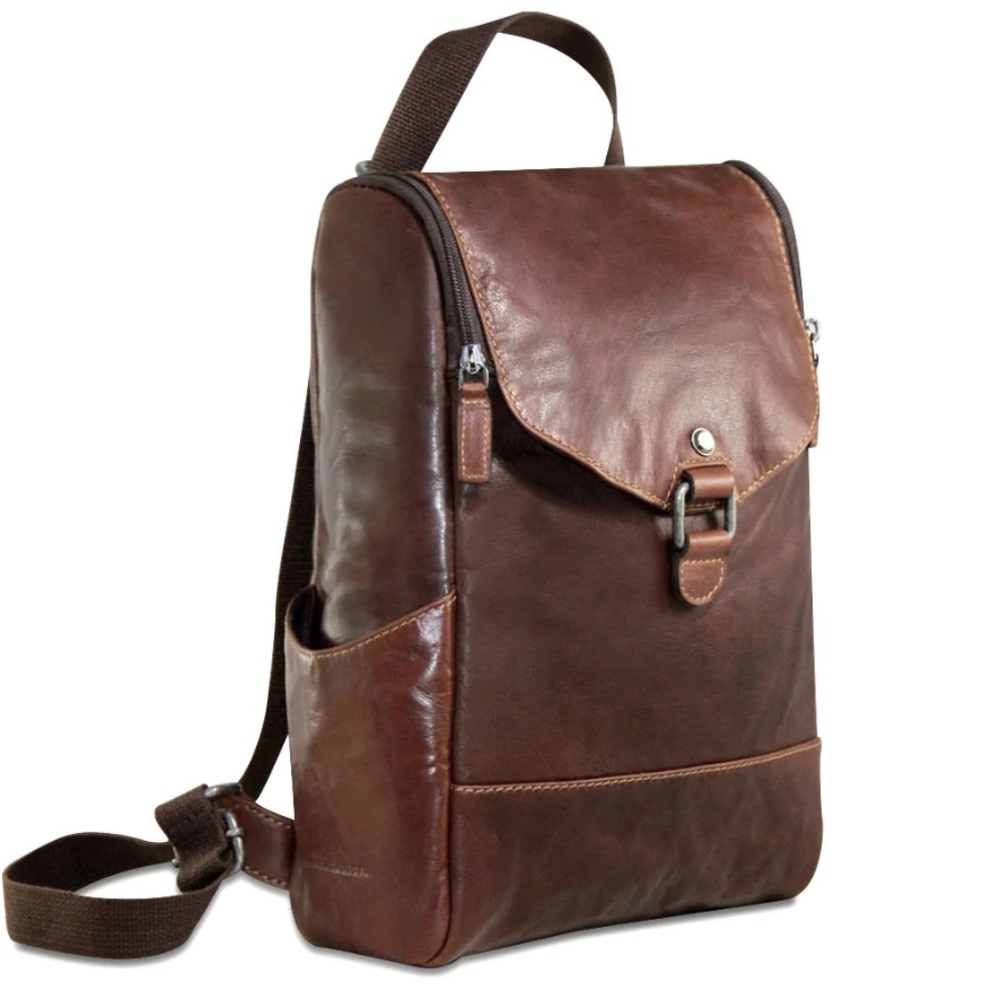 Jack Georges Voyager Convertible Crossbody Backpack Buffalo Leather